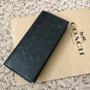 MENS BREAST POCKET WALLET-SIGN XGRAIN LEATHER